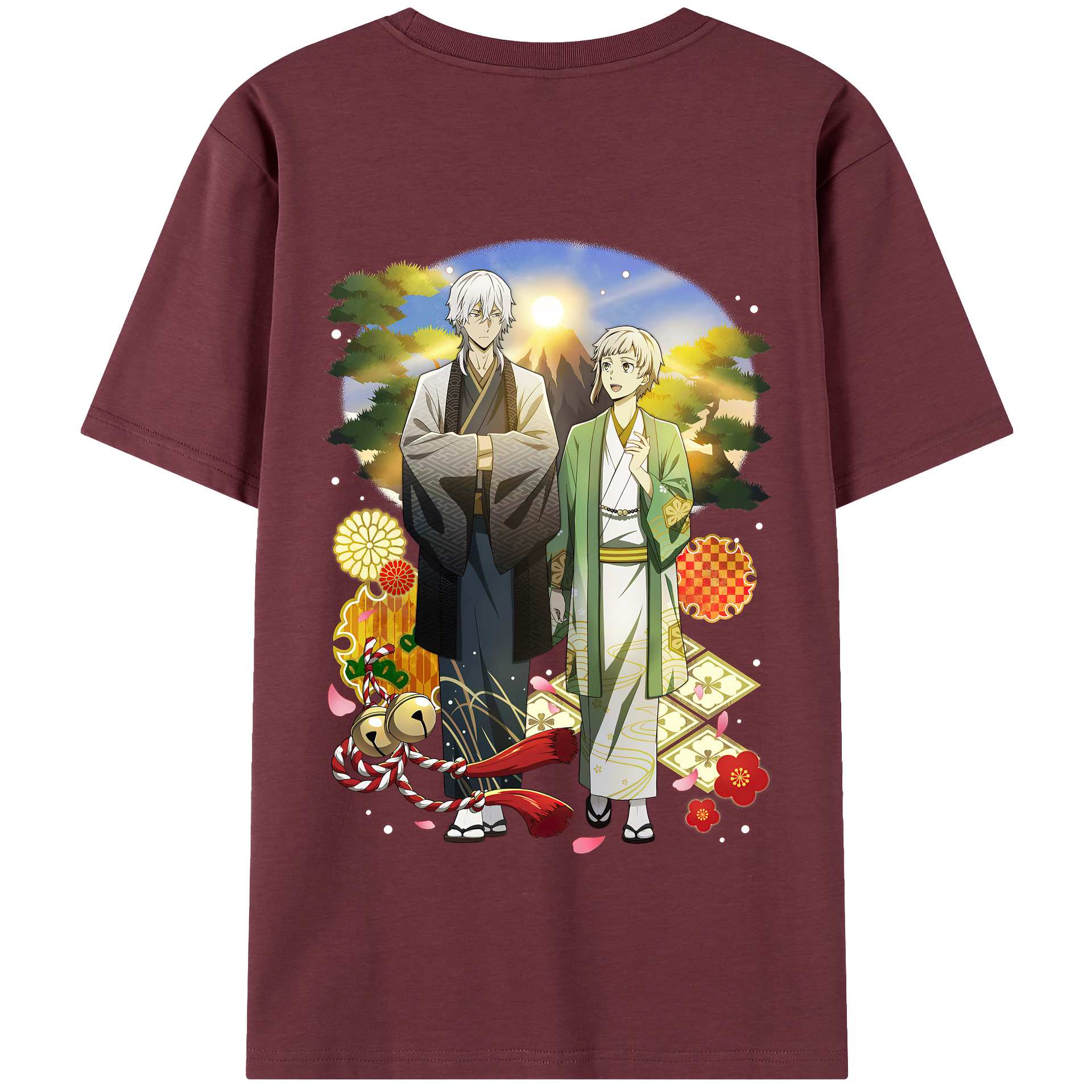 （画像用） 文豪ストレイドッグス Bungo Stray Dogs 綿100％半袖Tシャツ（背面プリント）